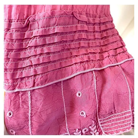Johnny Was Collection pink rayon embroidered blouse - Picture 8 of 12